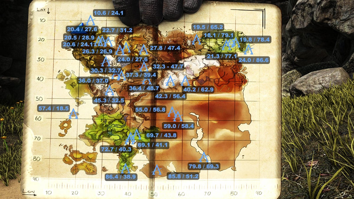 Ark survival evolved карта ragnarok
